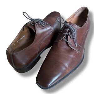 Broletto Brown Italian Lace Up Oxford Leather Shoes 8M